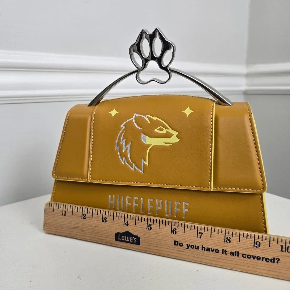 Harry Potter x Fred Segal Hufflepuff Handbag Yellow Faux Leather 9.5